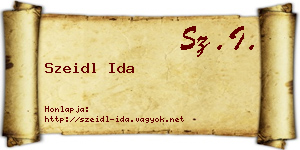 Szeidl Ida névjegykártya